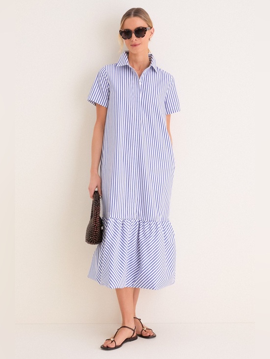 Tuckernuck Dresses & Skirts - NWT Tuckernuck Blue White Stripe Martine Bubble Maxi Dress M